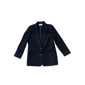 Alfred Dunner Petite Women's Black Wool Blazer Size 8 Classic Professional‎ Coat